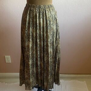 MARLED  Brown Snake Print Maxi Skirt